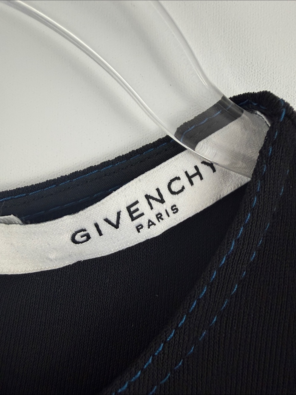 Givenchy Black Long Sleeve Contrast Stitch A-Line Mini Dress FR 36 US S - Picture 3 of 10